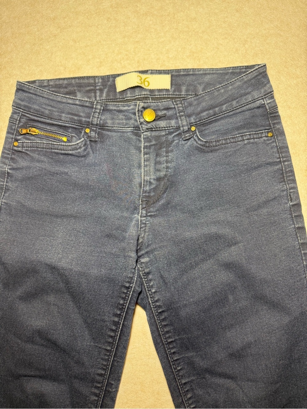 Zara Vintage Rare Basic Deluxe Denim Department Blue Dark Wash Jeans Size US 4 - Picture 3 of 11